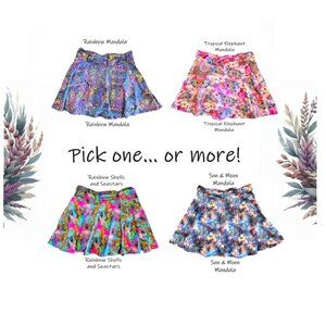 RARE! Dona Jo-Old Style Skort-Large, 10-12 (D.J. Size 2) Many Prints Available!